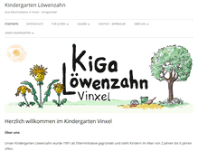 Tablet Screenshot of kiga-loewenzahn-vinxel.de
